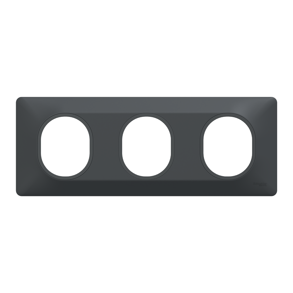 Plaque 3 postes Hor 71mm Anth